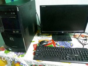 Black compaq Computer Monitor,2gb ram and 3gb hard disk