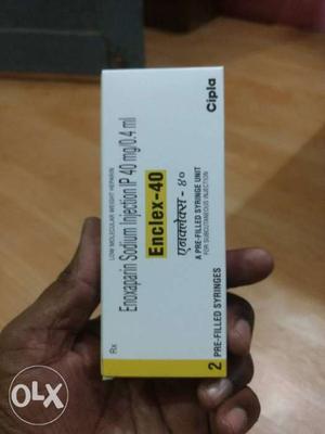 Enclex-40 injections we have 9nos left with us