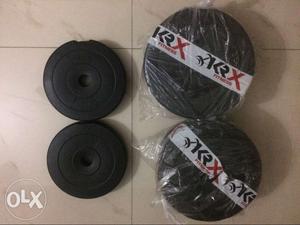 Gym 30kg New Black Weight Plates