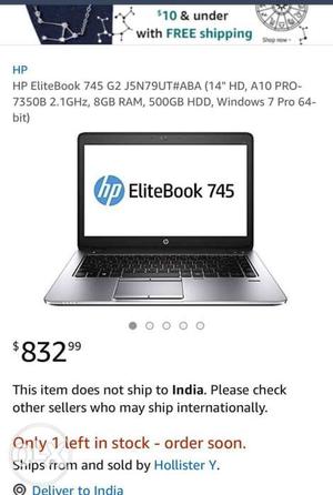 Hp elite book a10 8gb 500gb best one for sale