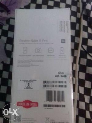 Sealed pack redmi note 5 pro for sale gold color.