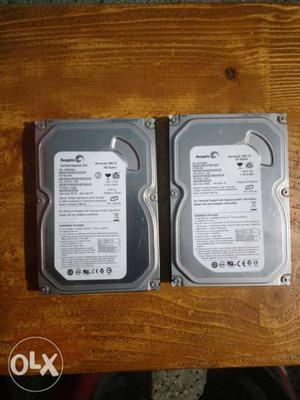 Two Gray Seagate Hard Disk Drives