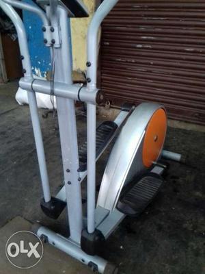 White And Red Elliptical Trainer