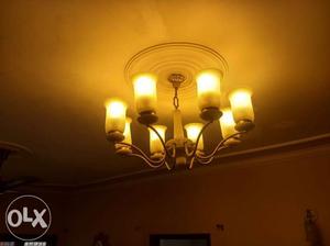 White Marble Chandelier with Eight lights