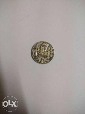 Year  original ram darbar silver coin