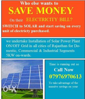 1kw to 100kw solar plant for home shop and commercial use.