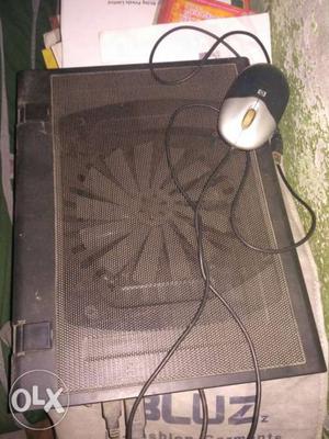 Black And Gray Electronic Device Cooling fan and mouse