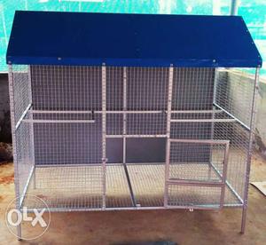 Blue And Gray bird Cage