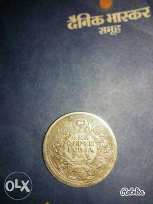 One Rupee India  Coin george V King Emperor