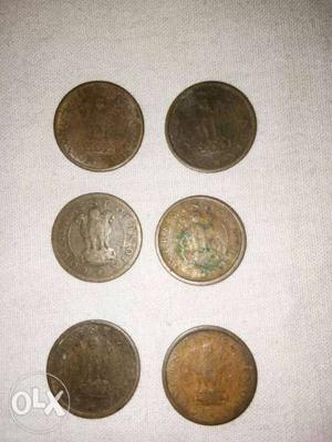 6 Old Indian Antique Coin (HOURSE COIN)