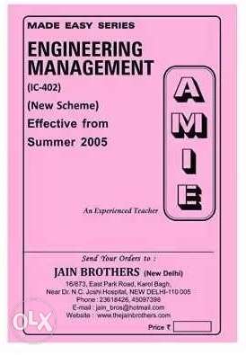 Amie section B Ic  year Engineering Management
