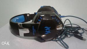Black And Blue Gaming Headset