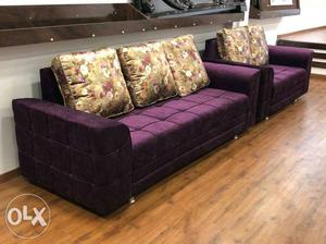Black And Purple Suede Couch