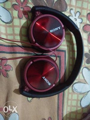 Black And Red Sony Headphones