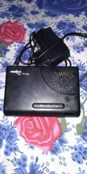 Black Frontech TV Box with Connection adopter...Good in