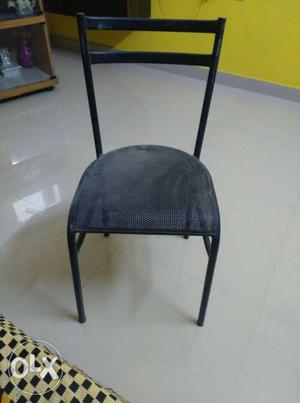 Black Metal Framed Padded Chair