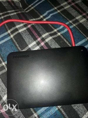Black Toshiba Digital External Hard Drive 1 tb