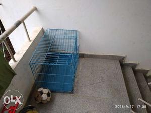 Blue And Black Pet Cage