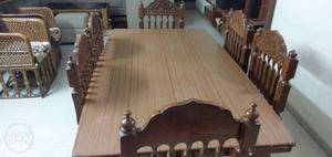 Dinning table along with 6 chair Teak wooden