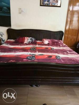 Double bed with storage boxes available in good