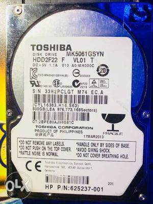 Hi friend’s I have laptop toshiba hard disk