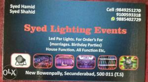 Led order and function orders we take