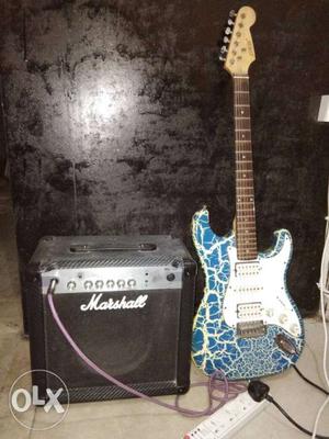 Marshall amplifier and Jim electric guitar