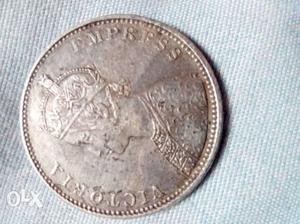 Queen Victoria  indian 1 rupee oldest coin
