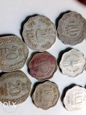 Rear collection of Indian old coins