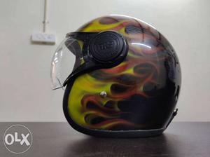 Royal enfield, new custom painted helmet, motorcycle tank,