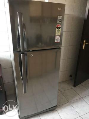 Silver LG 4 star fridge - 260L with smart inverter