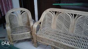 This is sofa and made by bamboo metaril.that