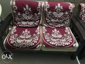 Wooden sofa set 3+2 with centre table