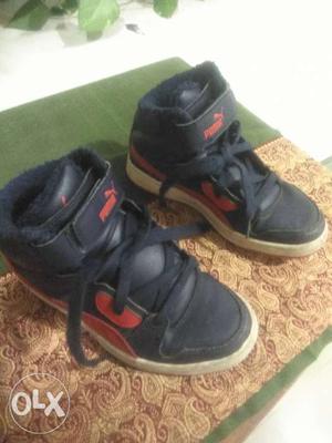 3 month old children blue & red Puma Shoes import from