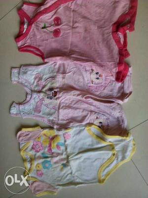 3 rompers for 6 mth to 1 yr old child..