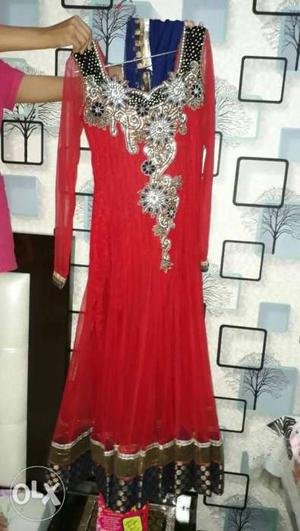 Anarkali suit along with dupatta and pajami.A