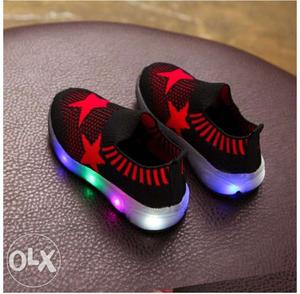 Baby Kids Anti-Slip Shoes with Led Light for
