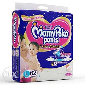 Baby's Blue, Pink, And Brown Mamy Poko Pants Pack