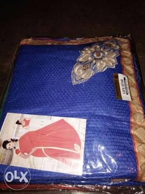 Blue And Beige Sari Dress Pack