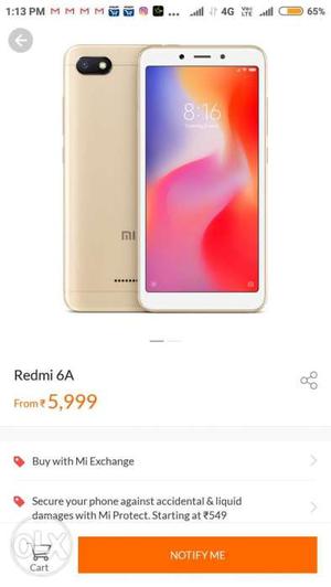 Brand new Redmi 6A 2 GB,16GB 13,5 fornt and back,new seald