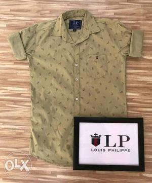 Brown Louis Philippe Dress Shirt