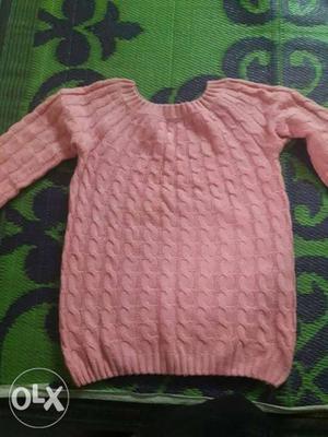 Girls Toddler's Pink Knitted Sweater