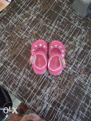 It's for baby girl pink sandal age  months size 21