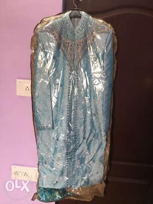 Light blue wedding sherwani, used just once size 40