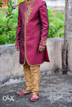 Maroon Color Sherwani for Wedding/Party