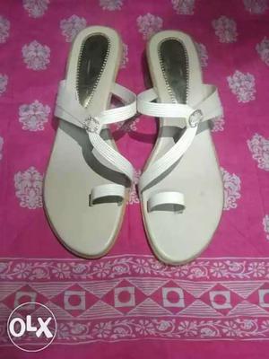 New sendal white and cream size 42