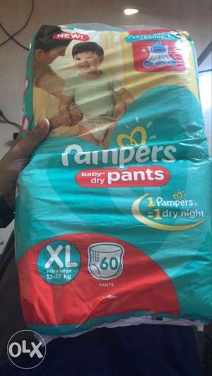 Newly pack pampers baby pants. XL size 60 pants