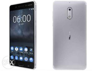 Nokia 6 silver color, with all accessories