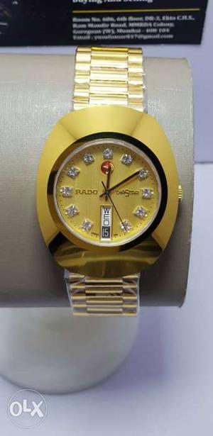 Original Brand Watch RADO with Circular dial