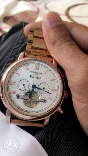 Patek philippe Round Gold-colored Watch.